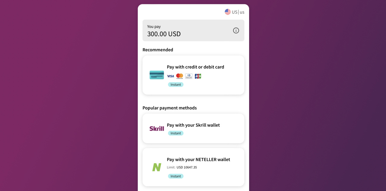 Skrill Integration app